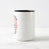 ブルドッグフランスのおもしろい引用文2トーンのコーヒーマグ ツートーンマグカップ (中央)