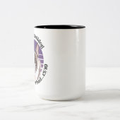 ブルドッグフランスのおもしろい引用文2トーンのコーヒーマグ ツートーンマグカップ (中央)