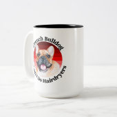 ブルドッグフランスのおもしろい引用文2トーンのコーヒーマグ ツートーンマグカップ (正面左)