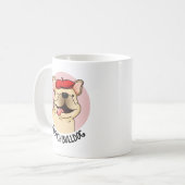 ブルドッグフランスのおもしろい犬プン コーヒーマグカップ (正面左)