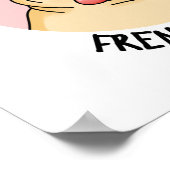 ブルドッグフランスのおもしろい犬プン ポスター (角)