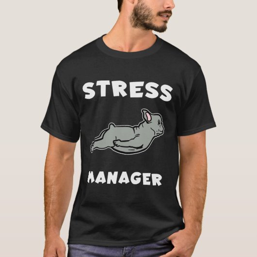 ブルドッグフランスのおもしろい Tシャツ (正面)