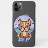 ブルドッグフランスのかわいいかわいいギフトドッグペット Case-Mate iPhoneケース (裏面)