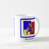 ブルドッグフランスのかわいいシルエットTRBY父の日 コーヒーマグカップ (正面右)