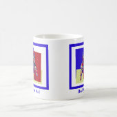 ブルドッグフランスのかわいいシルエットTRBY父の日 コーヒーマグカップ (中央)