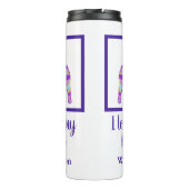 ブルドッグフランスのかわいいペットシルエットパープルPY&B タンブラー (裏面)