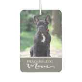 ブルドッグフランスのがあなたの犬の写真を挿入 カーエアーフレッシュナー (正面)