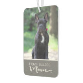 ブルドッグフランスのがあなたの犬の写真を挿入 カーエアーフレッシュナー (左)