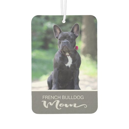 ブルドッグフランスのがあなたの犬の写真を挿入 カーエアーフレッシュナー (裏面)