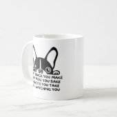 ブルドッグフランスのがおもしろいお菓子パロディを見る コーヒーマグカップ (正面左)