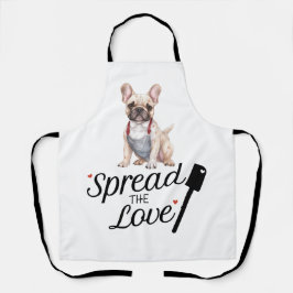 ブルドッグフランスのが愛を広める エプロン