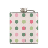ブルドッグフランスのとカラフルのドット フラスク (裏面)
