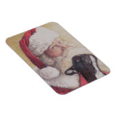 ブルドッグフランスのとサンタドッグアートフラットマグネット マグネット (右側)