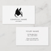 ブルドッグフランスのとネコ 名刺 (正面/裏面)