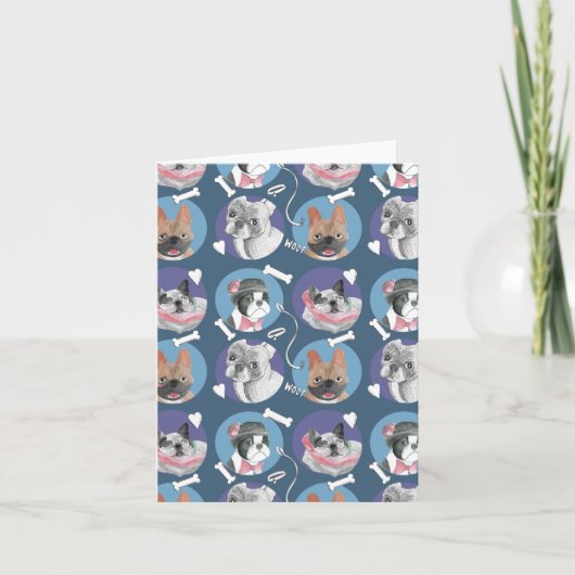 ブルドッグフランスのとボクサーのおもしろい シーズンカード (正面)