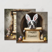 ブルドッグフランスのとメッセージ シーズンカード (正面/裏面)