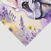 ブルドッグフランスのとワイルドフラワー 薄葉紙 (詳細)