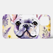 ブルドッグフランスのとワイルドフラワー Case-Mate iPhoneケース (裏面 (横))