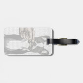 ブルドッグフランスのと指の口ひげ ラゲッジタグ (裏面横)