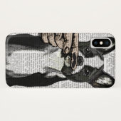 ブルドッグフランスのと指の口ひげ Case-Mate iPhoneケース (裏面(横))