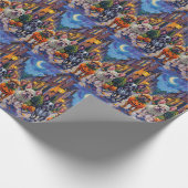 ブルドッグフランスののトリックまたは治療ハロウィーンの衣装 ラッピングペーパー (角)