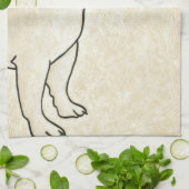 ブルドッグフランスののプロフィール キッチンタオル (折り畳み)