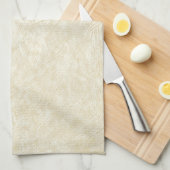 ブルドッグフランスののプロフィール キッチンタオル (四つ折り)