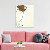 ブルドッグフランスののプロフィール キャンバスプリント (インサイチュ (リビング))