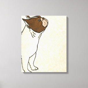 ブルドッグフランスののプロフィール キャンバスプリント