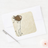 ブルドッグフランスののプロフィール スクエアシール (封筒)