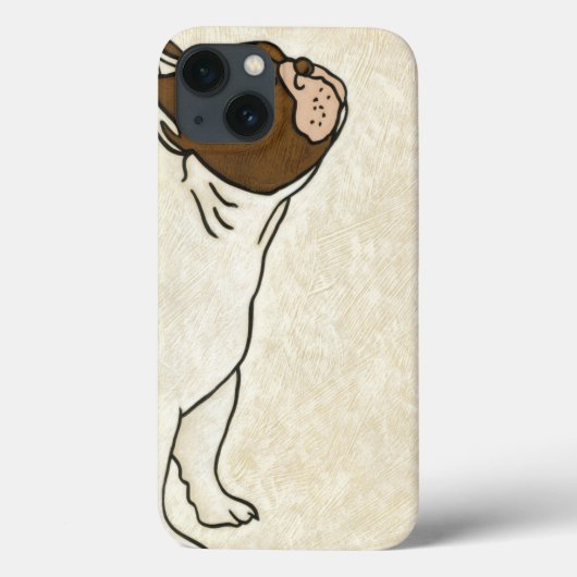 ブルドッグフランスののプロフィール Case-Mate iPhoneケース (裏面)