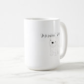 ブルドッグフランスのの子犬の漫画 コーヒーマグカップ (正面右)