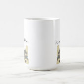 ブルドッグフランスのの子犬の漫画 コーヒーマグカップ (中央)