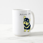 ブルドッグフランスのの子犬の漫画 コーヒーマグカップ (正面右)