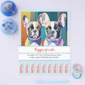 ブルドッグフランスのの子犬を引き裂く チラシ (シングル)