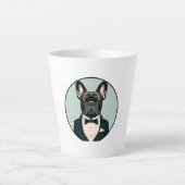 ブルドッグフランスのの子犬 カフェラテマグ (正面)
