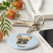 ブルドッグフランスのの子犬 キーホルダー (側面)