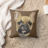 ブルドッグフランスのの子犬 クッション (ブランケット)