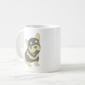 ブルドッグフランスのの子犬 コーヒーマグカップ (正面左)