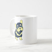 ブルドッグフランスのの子犬 コーヒーマグカップ (正面左)