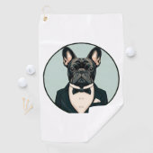 ブルドッグフランスのの子犬 ゴルフタオル (インサイチュ)