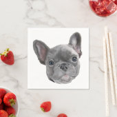 ブルドッグフランスのの子犬 スタンダードカクテルナプキン (インサイチュ)