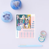 ブルドッグフランスのの子犬 チラシ (シングル)