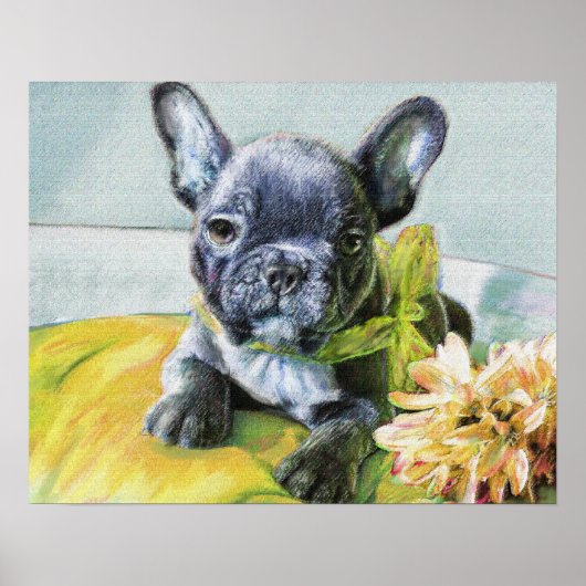 ブルドッグフランスのの子犬 ポスター (正面)