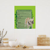 ブルドッグフランスのの戒め ポスター (キッチン)