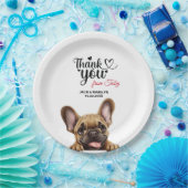ブルドッグフランスのの結婚感謝を ペーパープレート (パーティー)