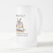 ブルドッグフランスのの読飲み物は記憶障害を引き起こす可能性がある フロストグラスビールジョッキ (正面右)