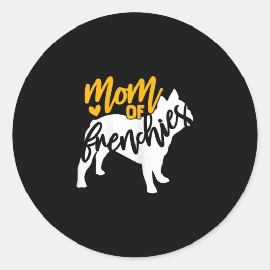 ブルドッグフランスのの ラウンドシール (正面)