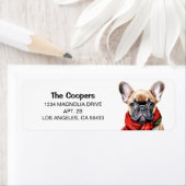 ブルドッグフランスのアドレス ラベル (インサイチュ)