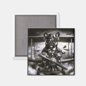 ブルドッグフランスのアビエーター磁石 マグネット (正面/裏面)